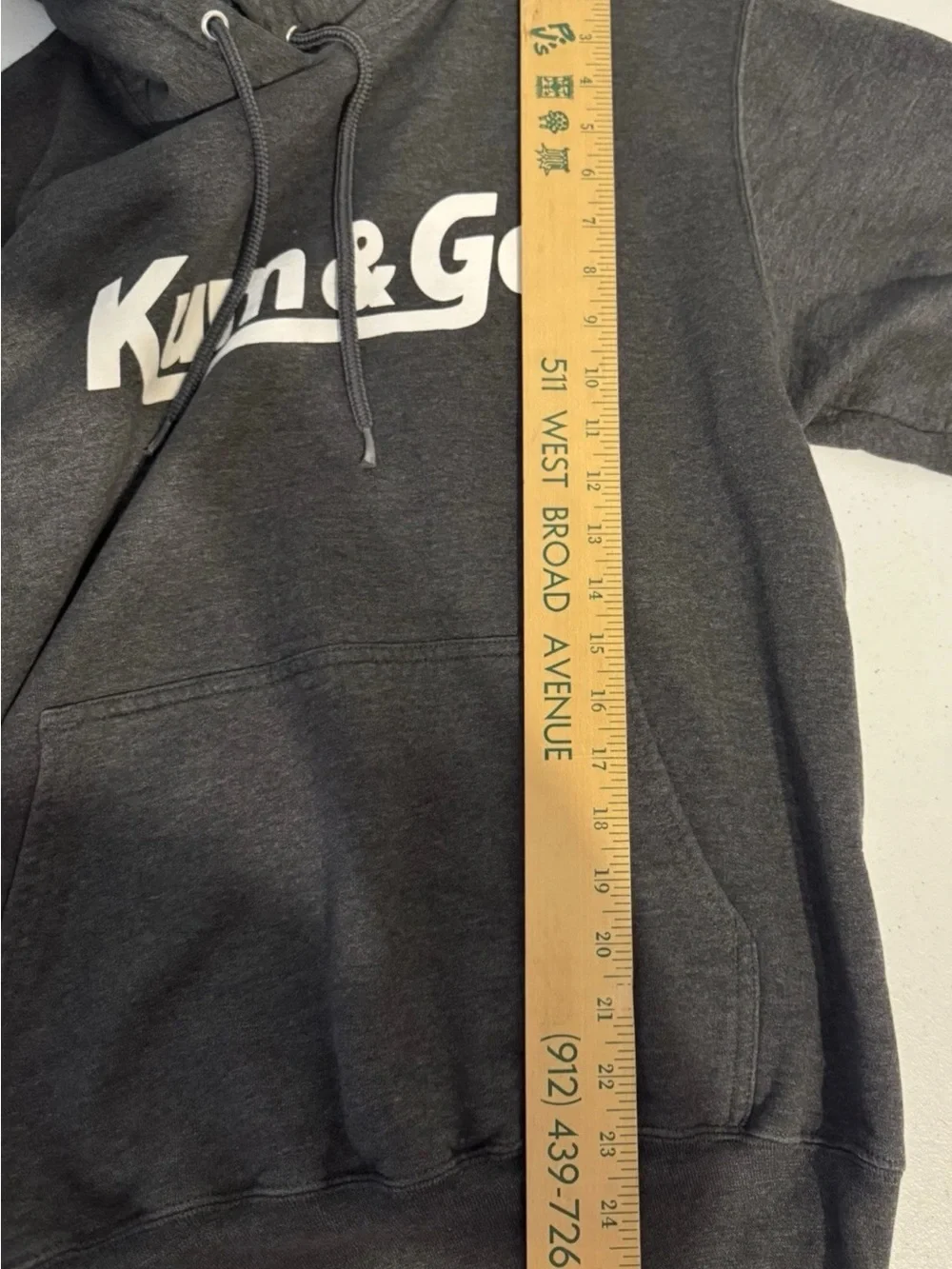 Men's Dark Gray Logo Hoodie “Kum & Go” Medium (tags removed)